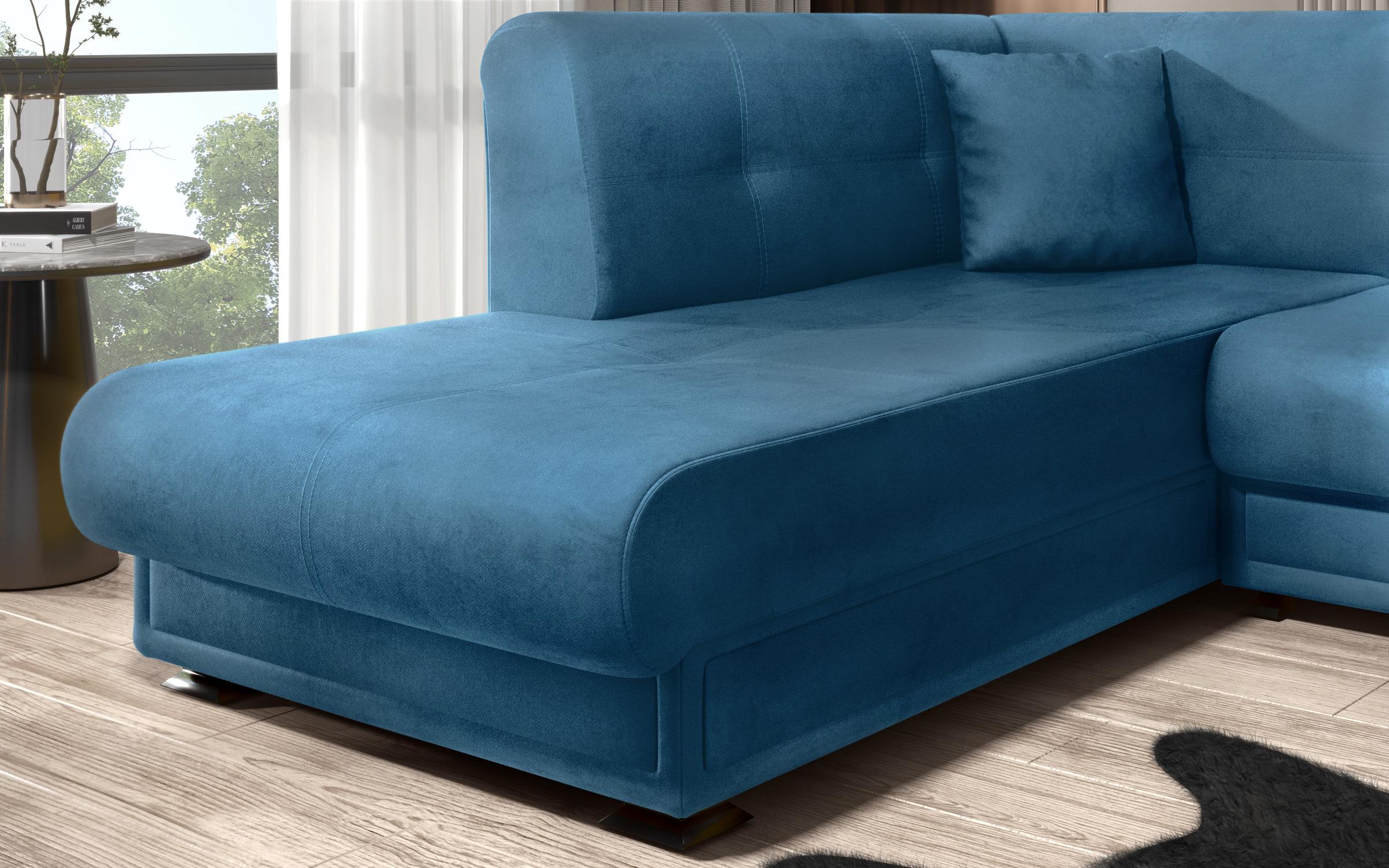 Γωνιακός καναπές Princes ΙΙ, μπλε  10